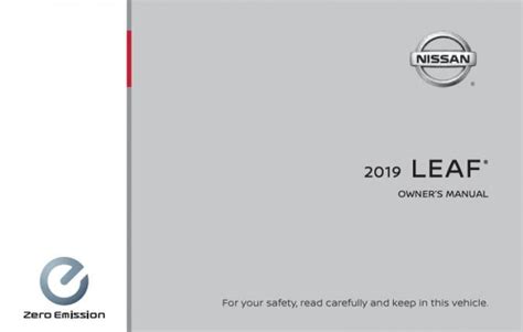 2019 Nissan LEAF Owners Manual
